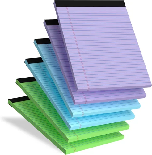 Vista 17 de Blocs de Notas de Color 5x8, Paquete de 48 Blocs Legales Pequeños Rosa 5x8, Blocs de Notas Legales Pequeños con Rayas Universitarias Fácil