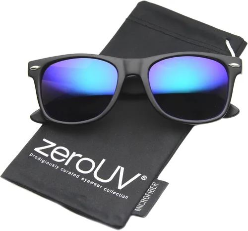 Vista 21 de zeroUV - Gafas de sol con montura de cuerno negro mate