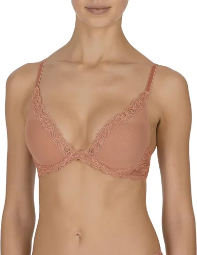 Vista 60 de Natori - Sujetador de encaje para mujer con inmersión, diseño de plumas Cafe