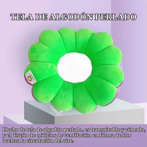 Vista 4 de Cojín Antiescaras, Almohada de Elevación para Codo Roto, Almohada Donut para Alivio de Presión en Manos y Pies, Almohadón de Soporte para Codo, Verde