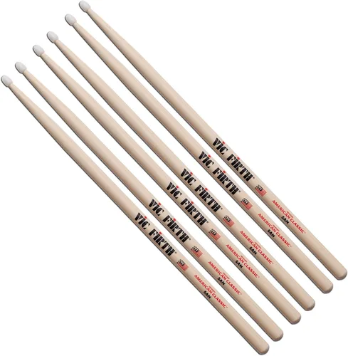 Vista 10 de Baquetas con punta de nailon Vic Firth American Classic 5AN