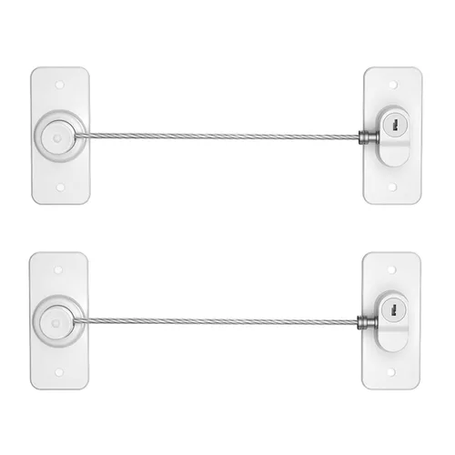 Vista 7 de Cerradura para refrigerador con llave, cerraduras para refrigerador, congelador, armarios y cajones, freidora de aire para horno, armarios