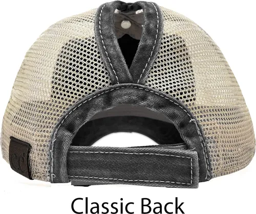 Vista 3 de Funky Junque - Gorro de béisbol para mujer, gorro de papá, gorro con cola de caballo, gorro con pelo despeinado, gorro pony.
