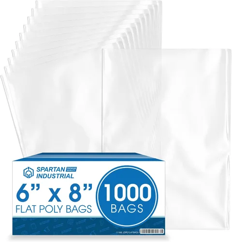 Vista 7 de Bolsas de polietileno transparentes planas de extremo abierto de 4" X 6" (1000 unidades) - 1.1 mil