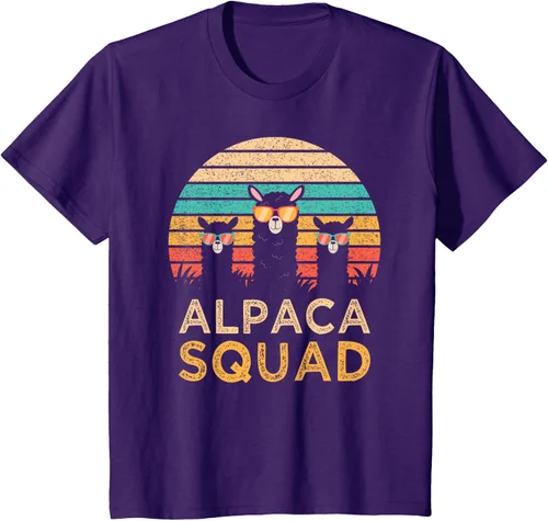 Vista 27 de Divertidas gafas de sol de escuadrón de alpaca Cool Alpacas Vintage Gift T-Shirt, Negro, S