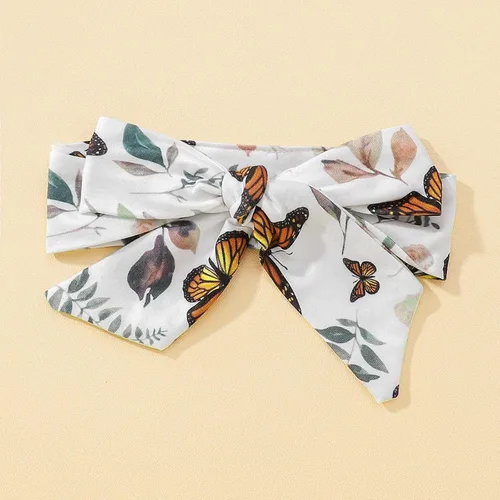 Vista 4 de Vestido de lazo floral para niñas pequeñas lindos vestidos con volantes vestidos de manga larga vestido casual suave para otoño