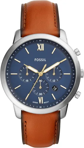 Vista 12 de Fossil Neutra - Reloj cronógrafo de cuarzo de acero inoxidable y cuero para hombre Pulsera negra/marrón