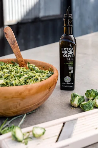 Vista 3 de Aceite de oliva virgen extra Cobram Estate California Select, prensado en frío por primera vez, sin OGM, apto para dieta keto, alto