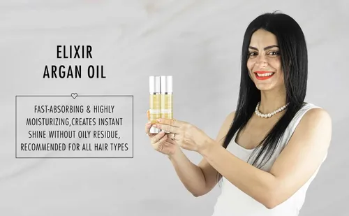 Vista 2 de DAMANCI Aceite de argán Elixir – Aceite de argán de primera calidad para el cabello – Aceite para el cabello – Gotas para el cabello – Tratamiento