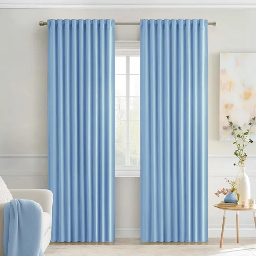 Vista 62 de MIULEE Cortinas opacas con pestaña trasera de 63 pulgadas de largo, juego de 2 paneles para sala de estar, dormitorio, privacidad, bolsillo