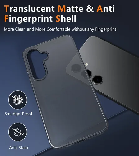 Vista 1126 de FNTCASE Funda para iPhone 17 Pro: Fundas delgadas translúcidas de color azul claro compatibles con MagSafe, protección completa de la cámara