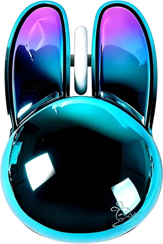 Vista 10 de Ratón inalámbrico Bluetooth con forma de conejo, pequeño, silencioso, USB, óptico, silencioso, divertido, para PC, laptop, computadora