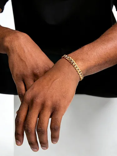 Vista 3 de U7 - Collar de Cadena de Eslabones Cubanos, Collar de Cadena Gruesa de Acero InoxidableNegroDorado Chapado para Hombres y Mujeres, 14-30 Pulgadas