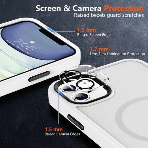 Vista 603 de MOCCA - Funda magnética resistente para iPhone XR de 6.1 pulgadas, compatible con MagSafe, funda con protección contra caídas de grado militar