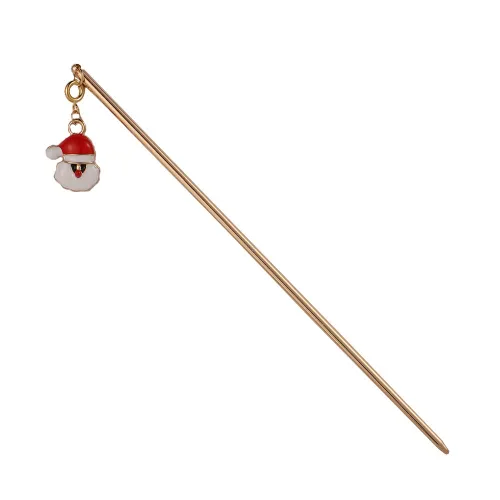 Vista 3 de Palillos de pelo para moños de Navidad de metal para niña, pasador de pelo japonés para accesorios de cabello largo