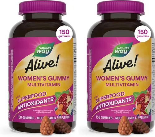 Vista 9 de Nature's Way ¡Alive! Gomitas multivitamínicas para mujer, vitaminas A, C