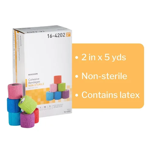 Vista 6 de McKesson Vendaje cohesivo elástico autoadherente, azul, 2 pulgadas, 1 ct