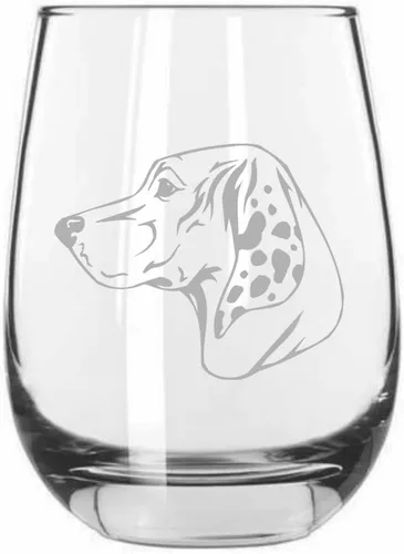 Vista 249 de Shar Pei (chino) - Vaso de vino sin tallo grabado para perro, 15.25 onzas