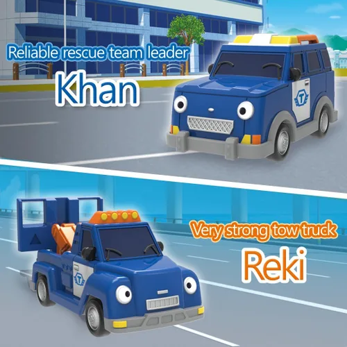 Vista 3 de Tayo The Little Bus Special Friends Set 10 – Regalos de Navidad y cumpleaños para niños, compatible con juegos grandes. Incluye populares amigos