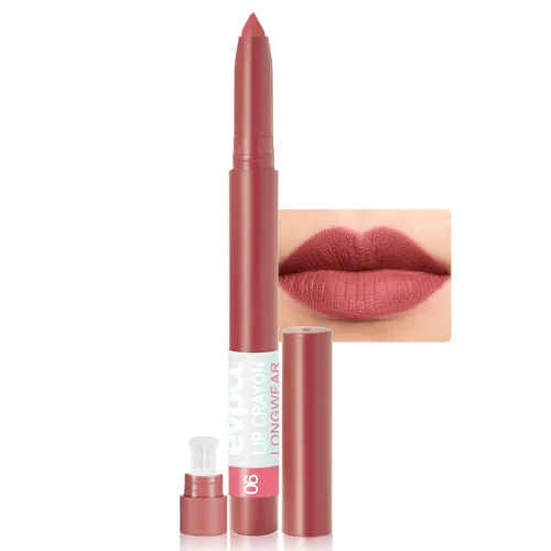 Vista 13 de evpct 3 piezas de lápiz crayón delineador de labios mate metálico rosa natural ligera y lápiz labial Set de larga duración impermeable que coincide