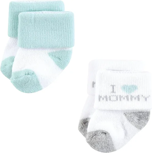 Vista 4 de Hudson Baby Baby Girls' Cotton Rich Newborn and Terry Socks
