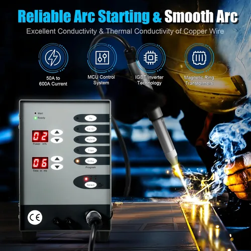 Vista 6 de Máquina automática de soldadura por puntos CNC, máquina de soldadura de mano portátil para metal, kits de soldador de joyas permanentes de 110 V/60