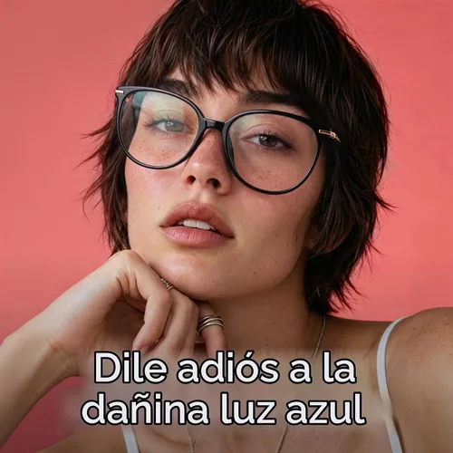 Vista 2 de Gaoye - Gafas de bloqueo de luz azul - Marcos redondos TR90 de moda, brazos de metal, protección UV400 - Estuche suave a juego * 1 marco negro