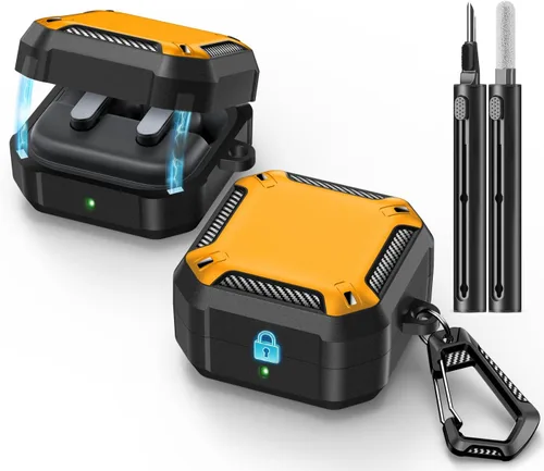 Vista 15 de Lock Fit Diseñado para Samsung Galaxy Buds3 FE (2025) / Buds3 Pro (2024) / Funda Buds 3 (2024), con kit de limpieza Cuerpo completo Resistente a