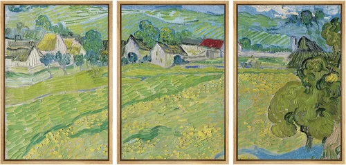 Vista 54 de wall26 Lienzo enmarcado para pared, juego de arte con flores de almendra de Vincent Van Gogh, naturaleza, ilustraciones de área silvestre, bellas
