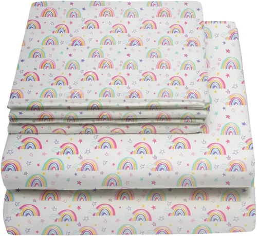Vista 25 de Juego de sábanas tamaño individual para niños y niñas, sábanas para niños, linda sábana de cama, incluye sábana plana, ajustable y funda