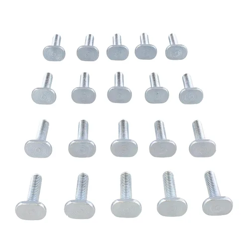 Vista 5 de DCT - Juego de 20 pernos en T de 1 pulgada para carpintería, pernos de riel en T, pernos de plantilla de 1/4 pulgadas, 20 roscas