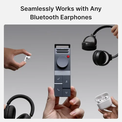 Vista 3 de HiDock Grabadora de voz P1 AI: Grabadora de voz inteligente Trabaja con auriculares Bluetooth, dispositivo de grabación digital portátil BlueCatch