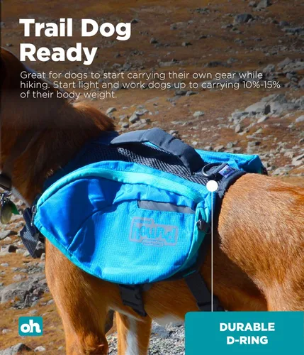 Vista 4 de Kyjen Outward Hound The Quick Release - Mochila para perros (surtido, mediano)