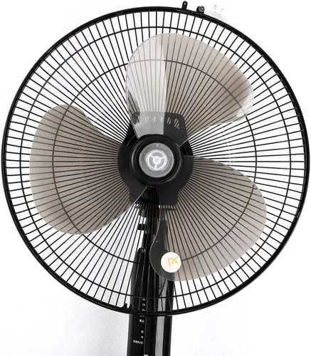 Vista 2 de 16 inch Plastic Fan Blade with Nut Cover for Household Fans Black 16 Inch Plastic Fan Blade 3 Leaves Fan Blade Replacement for Household