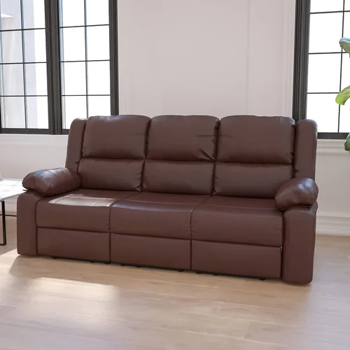 Vista 11 de Flash Furniture - Sofá unipersonal reclinable, Microfibra, Microfibra café chocolate.