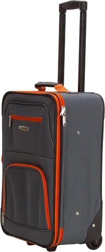Vista 8 de Rockland juego de 4 piezas de valijas con ruedas y bolsas para viaje, Carbón), F32-CHARCOAL
