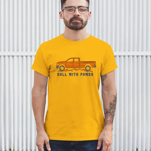 Vista 158 de Tee Hunt Camisetas gráficas y camisetas sin mangas para hombre Roll with Power Pickup Truck