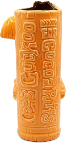 Vista 2 de Geeki Tikis General Mills Taza de cerámica, Cocoa Puffs Sonny the Cuckoo Taza Tiki oficial de la mascota de cereales coleccionable, vasos