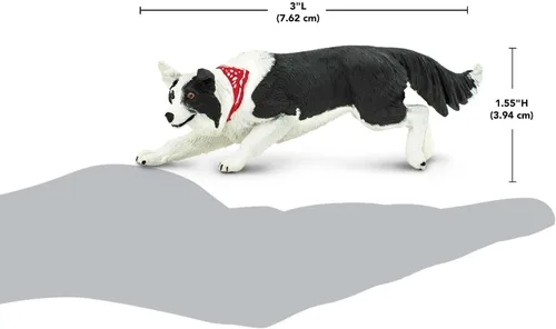 Vista 3 de Safari Ltd. Figura de Border Collie – Figura detallada de plástico de 5 pulgadas – Divertido juguete educativo para niños, niñas y niños a partir