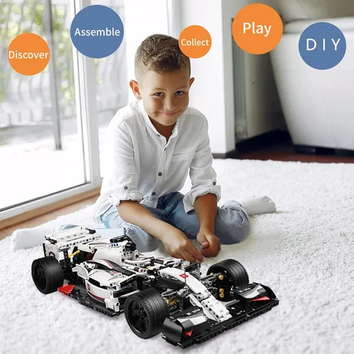 Vista 5 de Mould King 13117 Technik - Modelo de automóvil deportivo, kit de bloques de construcción de autos de carreras, juego coleccionable de 1235 piezas