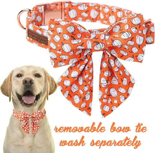 Vista 88 de Unique style paws - Collar para perros con corbatín, collar ajustable para perros y gatos, pequeño, mediano y grande