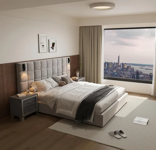 Vista 11 de base de cama de plataforma tamaño queen con 1 mesita de noche de conjunto 1+1, elegante cama tapizada de terciopelo con cabecero acolchado