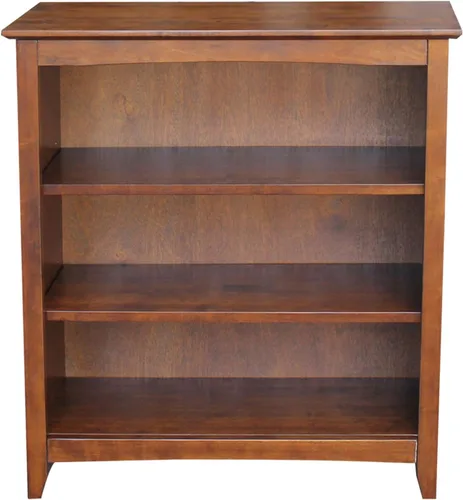 Vista 15 de Estantería Shaker de madera maciza, 36" de alto, color blanco