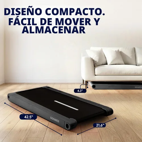 Vista 6 de Squatz Caminadora 2 en 1 con placas de vibración, almohadilla compacta para caminar debajo del escritorio con control remoto, pantalla LED, cinturón