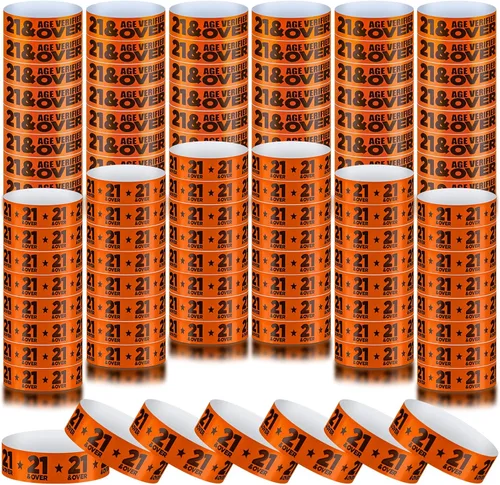 Vista 9 de Teling 1200 pulseras de papel con más de 21 unidades, eventos impermeables Multi