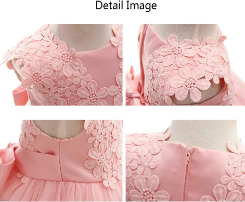 Vista 5 de Moon Kitty Vestido de niña para bautizo, vestidos de bautizo, vestido de niña de flores