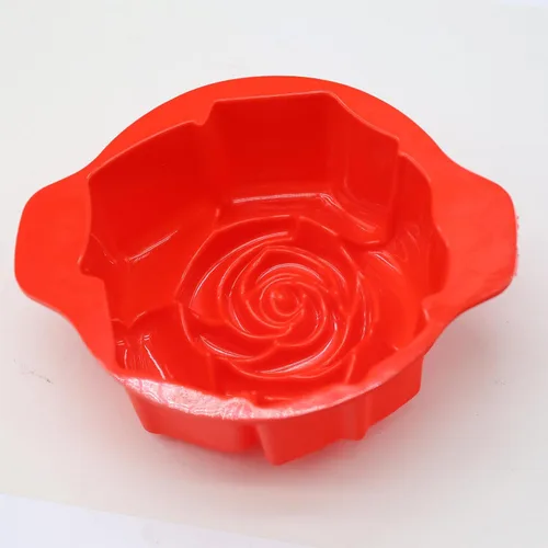 Vista 7 de X-Haibei Molde de silicona para hornear molde de pastel de flores de rosa pequeña que decora el diámetro del postre. 4.5 pulgadas