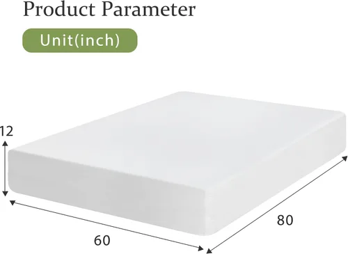 Vista 2 de BestMassage Colchón de espuma viscoelástica de gel de 12 pulgadas para sueño fresco y alivio de presión, colchón Queen de firmeza media para niños