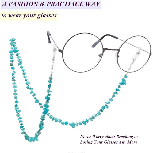 Vista 2 de KAI Top Cadena para gafas cadena para gafas de sol cadena para gafas de sol cadena de cuentas para máscara facial para mujer