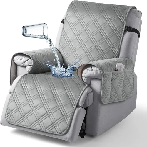 Vista 39 de TAOCOCO Funda para silla reclinable 100% impermeable que se mantiene en su lugar, fundas reclinables para sillas reclinables pequeñas con bolsillo